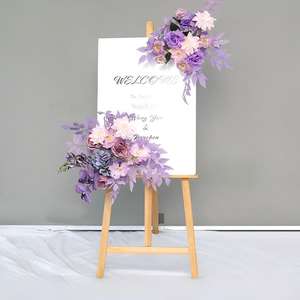 Arreglo Floral Colgante de Rosas Púrpuras Elegantes, Venta al Por Mayor de Fábrica, Decoración de Lujo para Bodas de 100 cm, Decoración para Pasillos, Mesas y Escenarios de Eventos - Product Image 4