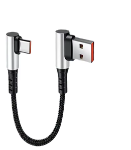Cordon à Angle Droit PD 65W 90 USB-C à USB-C Charge Rapide pour Téléphone Portable Ordinateur Gaming Power Banks Câble de Charge <span class=keywords><strong>Court</strong></span> - Product Image 5