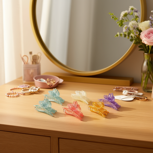 Fermacapelli a Forma di Farfalla, 2 Pezzi per Colore, Confezione da 600 Pezzi, Rif. 48582 - Product Image 3