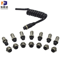 Câble personnalisable 2 3 4 5 broches, câble flexible pour caméra, aviation, spirale, extension GX12 GX16, véhicule, tête de remorque, contact en cuivre, alimentation IP67 XLR
