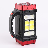 Lampe de poche LED rechargeable USB haute puissance Lampe de travail ABS étanche Camping en plein air Utilisation industrielle Lampe de travail solaire COB