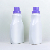 1L blanc bleu 42/410 plat HDPE plastique blanchisserie et produits de nettoyage bouteille assouplissant détergent bec de bouteille bouchons