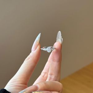 Dylam Trending Design Rhodium 14K Gold Plated S925 <b>Silver</b> Three-Stone 5A 8A Cubic Zirconia Women <b>Men</b> Engagement Bridal <b>Rings</b> - Product Image 5