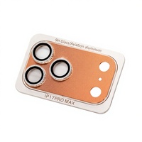 Protection d'objectif d'appareil photo en verre trempé 9H Premium, effet diamant scintillant, anti-reflet, revêtement anti-traces de doigts, 0,1 mm