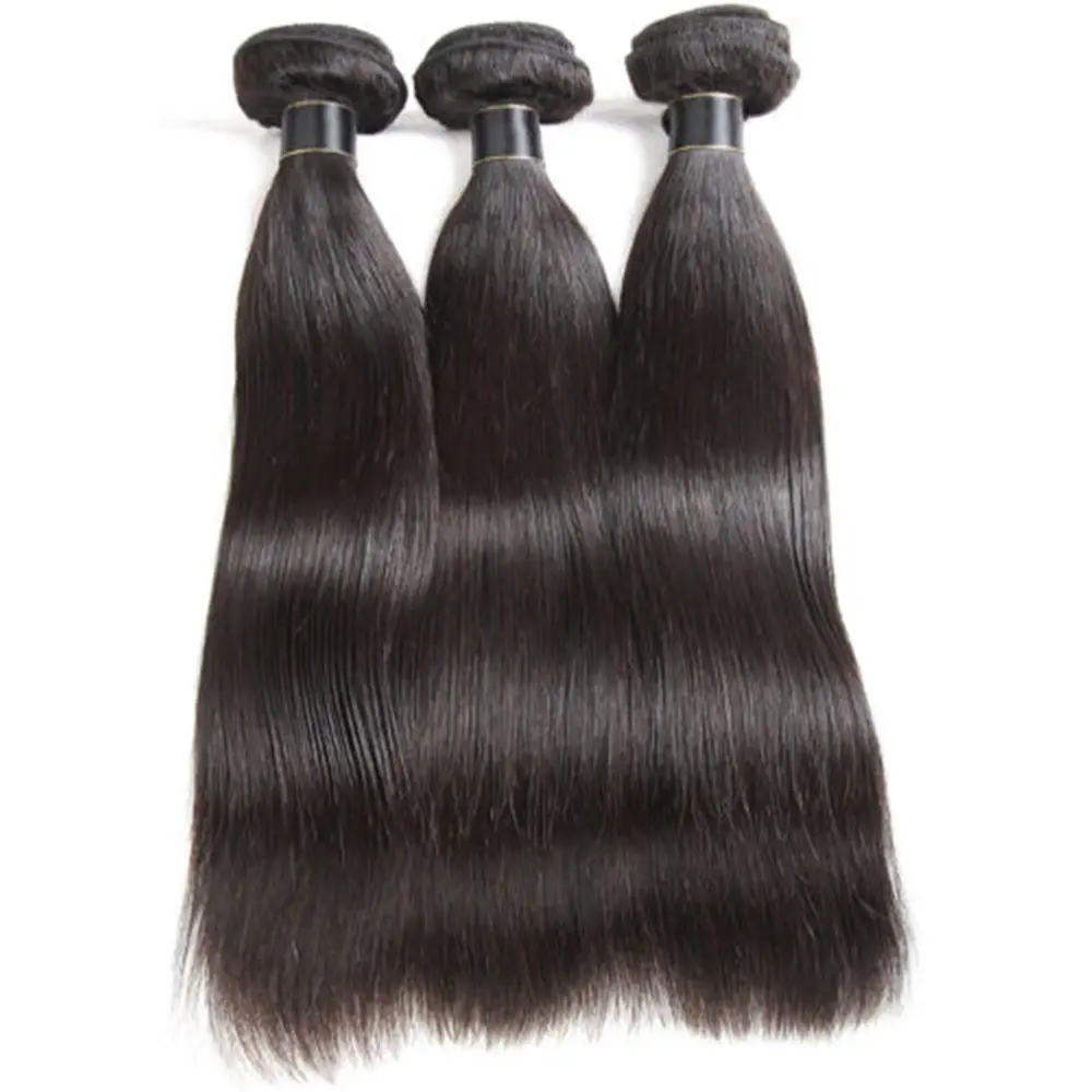 Cheveux brésiliens vierges indiens droits 100% vison 10 cheveux de qualité A double anneau de couleur dessiné pour l'extension de cheveux