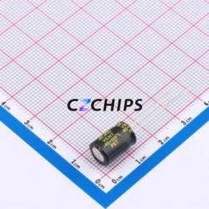 Condensador Electrolítico de Aluminio de Montaje Pasante CD26G2EM100F120T, Componente de Montaje Pasante THT, D8xL12mm 10uF 20% 250V 3.5mm - Product Image 2