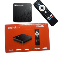 TV Box Inteligente X88 Mini 14 ATV Quad Core 4K de Fábrica, 2GB 16GB Android 14, Control Remoto por Voz, Reproductor Multimedia