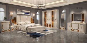 Newest Oil Painted Wholesale Factory Best Selling Modern Luxury 7 Pieces Bedroom Furniture Bedroom Set - Product Image 2