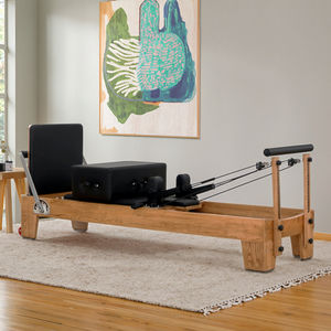 Reformer Pilates in Legno di Quercia Durevole <span class=keywords><strong>DEREN</strong></span> H88, Attrezzatura Ecologica per Palestre e Studi di YOGA e Pilates Commerciali - Product Image 4