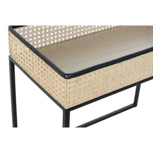 <b>Coffee</b> <b>table</b> set of 2, metal <b>rattan</b>, 60x30x50 cm, mesh - Product Image 2