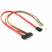 Fuente de alimentación para PC de escritorio, adaptador IDE de 4 pines + SATA, cable de datos de cobre todo en uno de 50 cm para disco duro y unidad óptica
