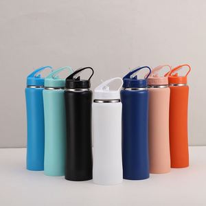 Trendy Customized Logo Water <b>Bottle</b> Vacuum With Straw Blank Sublimation Tumbler <b>Thermos</b> <b>Bottle</b> Vacuum Flask With Lid - Product Image 2