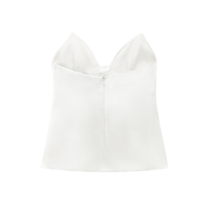 <span class=keywords><strong>Top</strong></span> <span class=keywords><strong>sin</strong></span> <span class=keywords><strong>Tirantes</strong></span> con Lazo Delantero, Color <span class=keywords><strong>Blanco</strong></span>, Informal, a la Moda, para Mujer - Product Image 2
