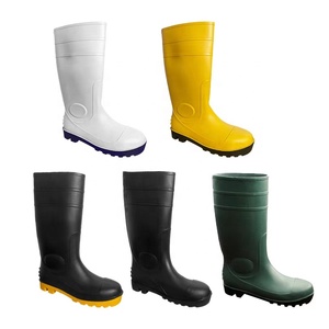 תעודת תקן קנדית Z195-14 שחור 40 ס""מ עמיד למים עמיד למים פלדה אצבע וצלחת PVC גומי גומי בטיחות מגף גשם - Product Image 4