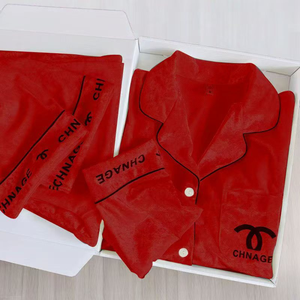 Pigiama da <span class=keywords><strong>Donna</strong></span> ODM Autunno-Inverno, Set Due Pezzi con Camicia a Maniche Lunghe e Pantaloni, Cardigan, <span class=keywords><strong>Abbigliamento</strong></span> da <span class=keywords><strong>Casa</strong></span> alla Moda - Product Image 4