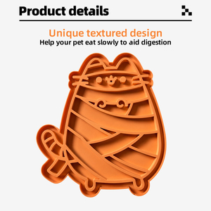 Orange <b>Cat</b> Shaped Silicone Pet Bowl Flexible Food <b>Feeder</b> Cute Feeding Dish for <b>Cats</b> and Small Pets - Product Image 4