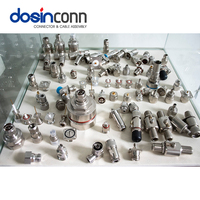 Conector Coaxial RF de 50 ohmios y 45 Grados, Adaptador SMA Macho a SMA Hembra