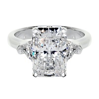 Bague de fiançailles en or massif 14K 18K avec diamant de laboratoire 2 carats taille ronde, halo pavé, certifiée IGI CVD/HPHT pour femme
