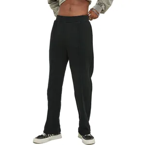 उच्च गुणवत्ता वाले थोक पुरुषों के स्वेटपैंट के साथ खाली सड़क शैली की शैली कस्टम लोगो ढीले फिट मध्य कमर