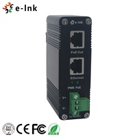 Injecteur PoE industriel Gigabit avec entrée d'alimentation 12~48VDC