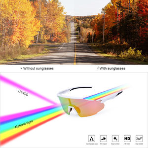 Occhiali <span class=keywords><strong>da</strong></span> Ciclismo HUBO 521 <span class=keywords><strong>Blu</strong></span> e Rossi con <span class=keywords><strong>Lenti</strong></span> Fotocromatiche Polarizzate in Policarbonato - Product Image 3