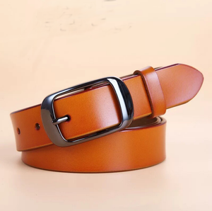 Robe vintage pour femme GB20, ceinture en cuir de vache véritable noir, marron, café, blanc, largeur 3 cm, longueur 110 cm à 115 cm - Product Image 4