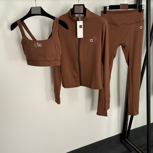 <span class=keywords><strong>Conjunto</strong></span> Deportivo de 3 Piezas para Mujer, Top Deportivo, Leggings de <span class=keywords><strong>Yoga</strong></span>, con Logotipo en la Parte Delantera y la Cintura, para Ropa Deportiva y Entrenamiento - Product Image 5