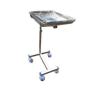 Carrito de acero inoxidable de alta calidad y grosor para salones de belleza y dentistas, carrito de almacenamiento de un solo y doble poste. - Product Image 4