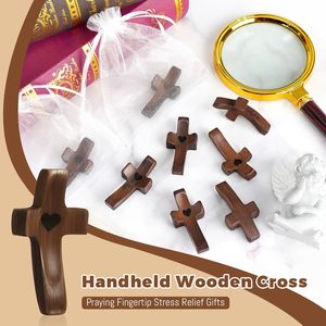 Thánh Giá Trái Tim Tôi Cầm Tay Bằng Gỗ Pocket Chéo Khuyến Khích Quà Tặng Với Khắc Tường Treo Trang Trí - Product Image 5