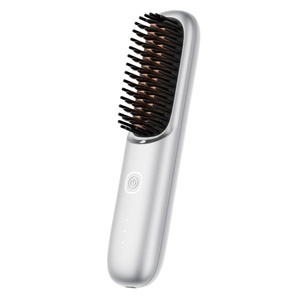 Custom Logo Hair Straightener Brush Hot <b>Comb</b> LED Display Battery for Household Hotel Outdoor Styling Ceramic Coating 1-Year - Product Image 2