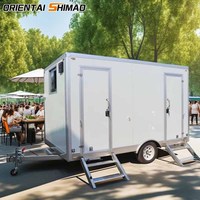 Nouvelle Toilette Mobile Extérieure Personnalisée pour Camping, Remorque Sanitaire de Luxe Portable avec Douche à Vendre