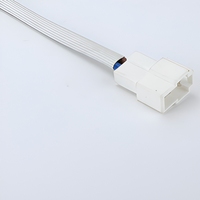 Kabel Harness 2-Core Biru Coklat Kustom dengan Konektor Plastik Putih & Selubung Kepang untuk Koneksi Internal Peralatan Rumah Tangga