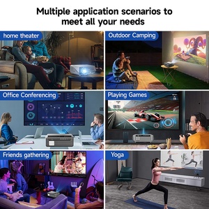 Rạp Hát Tại Nhà Giải Trí Xách Tay 1080P Máy Chiếu 4K Máy Karaoke Với Micro Không Dây Chức Năng Âm Thanh Cho Ca Hát KTV - Product Image 5