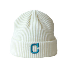 2021 New Winter Custom Embroidered Logo Ribbed Knit 100% Acrylic Warm <b>Thermal</b> Breathable Women Men Custom Beanie - Product Image 5