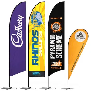 Custom Advertising Outdoor Flying Banner Teardrop Tear Drop Country Beach Feather Promotional Flags & Banners For Custom Flags