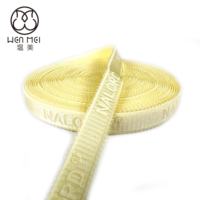Bande élastique en nylon et élasthanne avec logo personnalisé en relief, couleur unie, imprimée avec le nom de la marque, 50 yards/rouleau