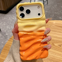 Coque de téléphone antichoc style Ins avec design 3D et dos brillant, motif Color Blocking pour iPhone 18 Pro Max, compatible iPhone 18 Pro, 17, 16