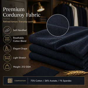 Tela de Pana CEDL 2027, Nuevo Modelo Moderno, 73% Algodón, 26% Acetato, 1% Spandex, para Ropa, con Envío Gratuito de Muestras - Product Image 5