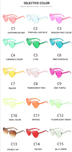 Gafas <span class=keywords><strong>de</strong></span> sol sin marco <span class=keywords><strong>de</strong></span> Color caramelo transparente en forma <span class=keywords><strong>de</strong></span> corazón favores <span class=keywords><strong>de</strong></span> fiesta para Navidad graduación Acción <span class=keywords><strong>de</strong></span> <span class=keywords><strong>Gracias</strong></span> - Product Image 6