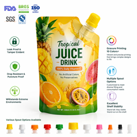 Op maat bedrukte 150ml 180ml 200ml fruitvormige staande spout pouch sapverpakking Doypack spout zak met logo