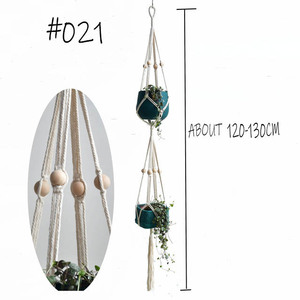 Offres Spéciales 100% fait à la main <span class=keywords><strong>en</strong></span> <span class=keywords><strong>macramé</strong></span> plante cintre <span class=keywords><strong>pot</strong></span> de fleur cintre pour décoration murale jardin - Product Image 2