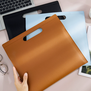 Sac à documents en cuir PU avec boucle, multi-couches, grande capacité, sac à main, sacoche de bureau décontractée pour affaires - Product Image 2