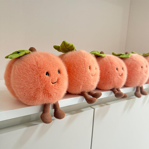 Juguete de Peluche de Durazno Personalizado al por Mayor, Peluches Divertidos de Frutas de 6 Pulgadas, Animales de Peluche Suaves, Regalos de Cumpleaños Kawaii para Adolescentes y Niñas - Product Image 4