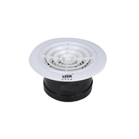 Couvercle d'évent en plastique blanc de 4 ''de pouce Couvercle d'évent rond pour évent de soffite Couvercle de grille de protection en maille pour écran de ventilation HVAC