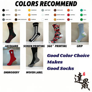 Мужские молодежные высококачественные спортивные носки с защитой от скольжения, из хлопка/нейлона, в полоску, с цифровой печатью, для бизнеса и отдыха, с возможностью нанесения логотипа - Product Image 4