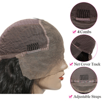 Perruques cheveux humains Remy Lace Front Perruque cheveux vierges pré-plumés à cuticules alignées Perruque pour femmes indiennes noires 13*4 Kinky Curly