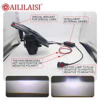 AILILAISI Automotive LED-Nebelscheinwerfer-Projektorlinse 2 Zoll Dual-Beam IP67 Wasserdicht Direktmontage für Fiat Strada Ram 700 2021-2025