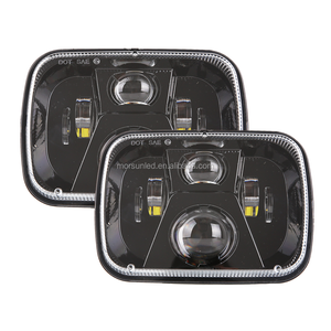 Phare Avant LED 5x7 D0T pour Toyota Land Cruiser 1984-1996 <span class=keywords><strong>LJ70</strong></span> LJ73 LJ78, Accessoires pour LandCruiser Prado 93-96 KZJ70 KZJ73 KZJ78 - Product Image 4