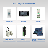 Pantalla LCD inteligente trifásica Pantalla de consumo de electricidad montada en riel DIN Medición de voltaje Medidor de energía Modbus RTU/DL645