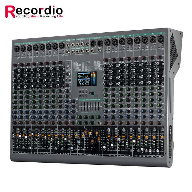 GAX-DM18 Best Price 18 Channel Professional Mixing Console Audio Mixer DJ Controller With 99DSP